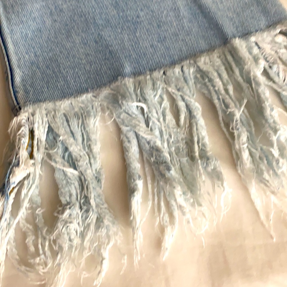 Zara fun fringed/washed denim jeans 💙💚💛🧡❤️💜 - Picture 7 of 10